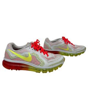 Nike 2014 Air Max Neon Pure Platinum Sneakers Youth size 7 Women's size 8.5